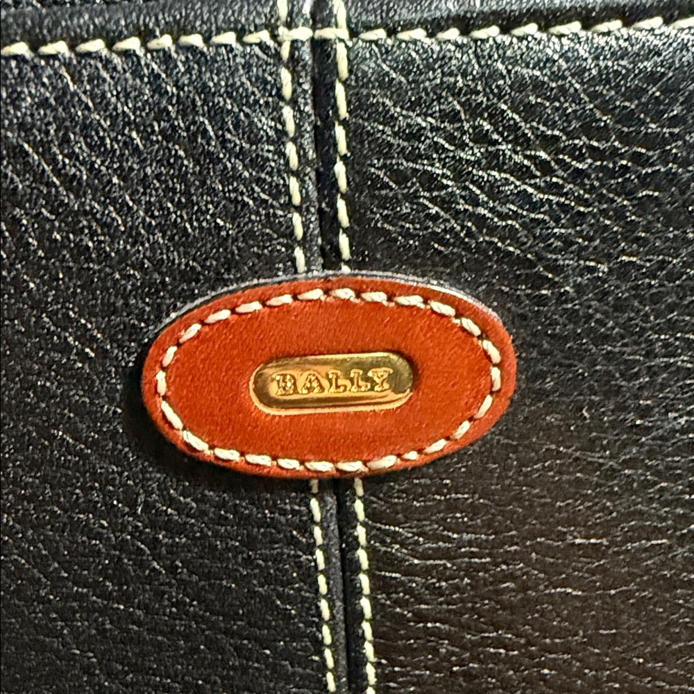 Bally Black and Brown Leather Detail